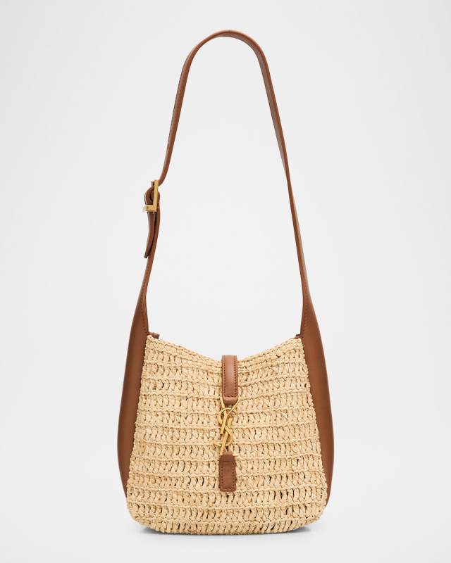Le 5 A 7 YSL Baby Hobo Bag in Raffia